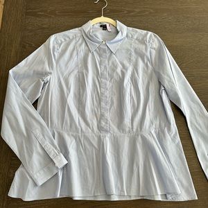 Ann Taylor L light blue peplum blouse.